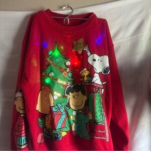 Red Peanuts Christmas Sweatshirt - Cross posted